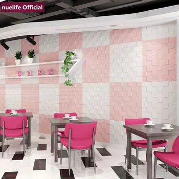 

Modern 3D geometric pattern soft package wallpaper bedroom living room kids room waterproof anti-collision foam wall stickers