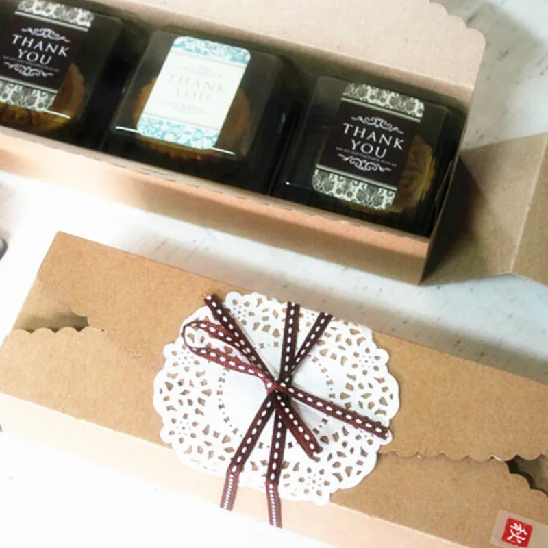 10pcs/lot 23.5*4*7cm Retro Mini Kraft Paper Box DIY Wedding Gift Favor Boxes Party Candy Box Mini Cake Box Packaging HPP053