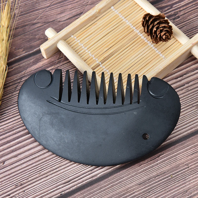 

1Pc Bian Stone Black Magic Massage Comb/ Natural Energy Scraping Therapy Guasha Pads Prevent Hair Los Baldness
