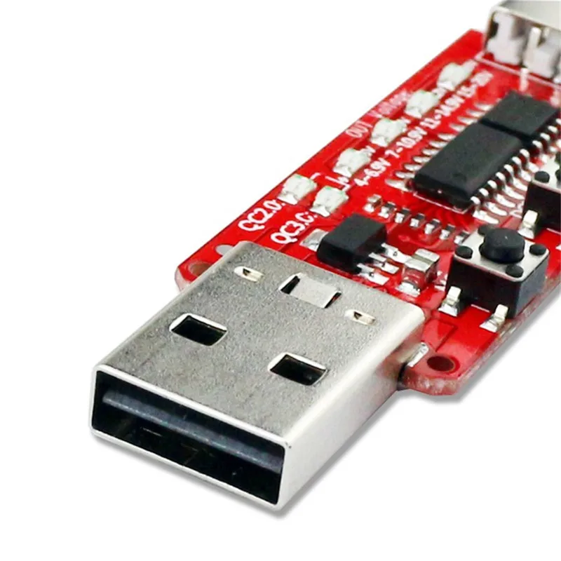 QC2.0/3,0 автоматический USB тестер напряжения Амперметр быстрое зарядное устройство банк питания напряжение триггер трубка Быстрая зарядка симулятор