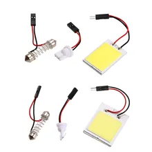 2Pcs Lot Xenon HID Light Bulb White COB LED Car Dome Map Light Interior LED Panel