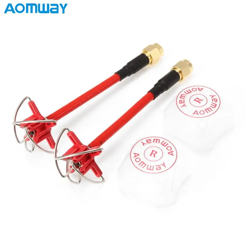 

Wholesale AOMWAY 5.8G 3dBi RP-SMA Male Four Lobe RHCP VTx/VRx FPV Antenna