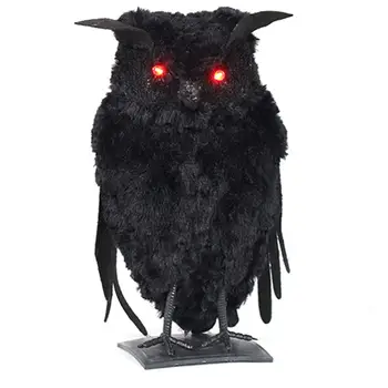 

Halloween Decoration Glowing Bat Owl Crow Simulation Animal Party Horror Atmosphere Props LED Decor Sculpture Party Supplies
