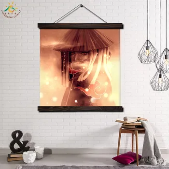 

Japan Anime Character Modern Wall Art Print Pop Art Picture And Poster Solid Wood Hanging Scroll Canvas Painting Home Decor