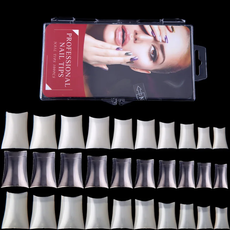 

Hot Sale new 100pcs/lot Ship from USA White Duck False Nail Tips DIY Salon & Home Use Nail Polish Fake Nail Tips free shipping