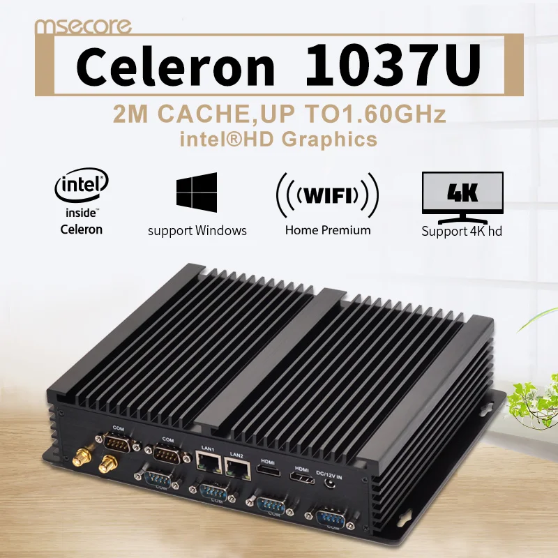 Lowest Price Intel Fanless Mini PC Windows 10 Desktop Computer Industrial NUC pc stick Nettop barebone system C1037 HTPC HD Graphics WiFi Lowest Price Intel Fanless Mini PC Windows 10 Desktop Computer Industrial NUC pc stick Nettop barebone system C1037 HTPC HD Graphics WiFi