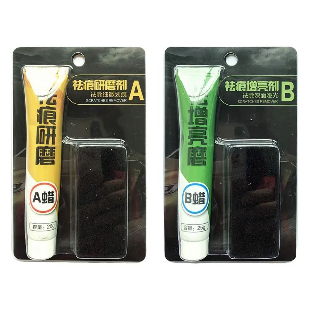 

Car AB Scratch Wax Paint Repair Kit Decontamination Auto Wax Polishing Grinding Tool For Light Scratched Car Paint Removal Side