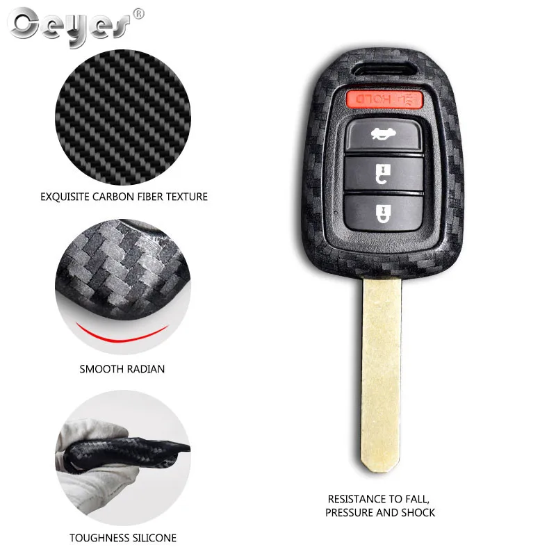Carbon fiber key cover for HONDA  (2)