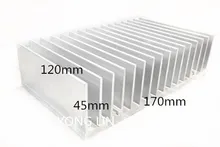 1 шт. heatsink170 * мм 45-120 мм/6063 Алюминиевый экструзионный/Промышленный источник питания теплоотвод/алюминиевый цвет