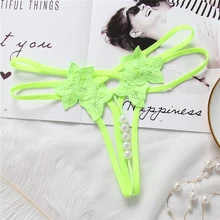 L'bellagiovanna hollow sexy thongs pearl g-strings Lovely panties Beading sex underwear panty female lingerie girls bragas 2149