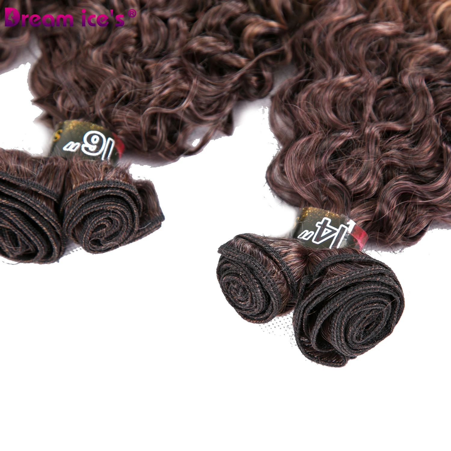 Синтетический tissage Омбре курчавые пучки вьющихся волос расширение афро плетение шесть штук один лот для одной головы мечта льда