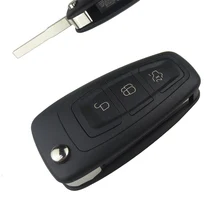 EKIY 3 Buttons Smart Flip key Cover folding Remote Key Shell For Ford Focus 2 3 Fiesta For Mondeo key Case Key Replacement