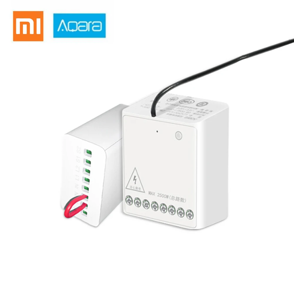 

Aqara Two-way control module Smart Setting Wireless Relay Controller 2 channels Work For Mijia APP Home kit