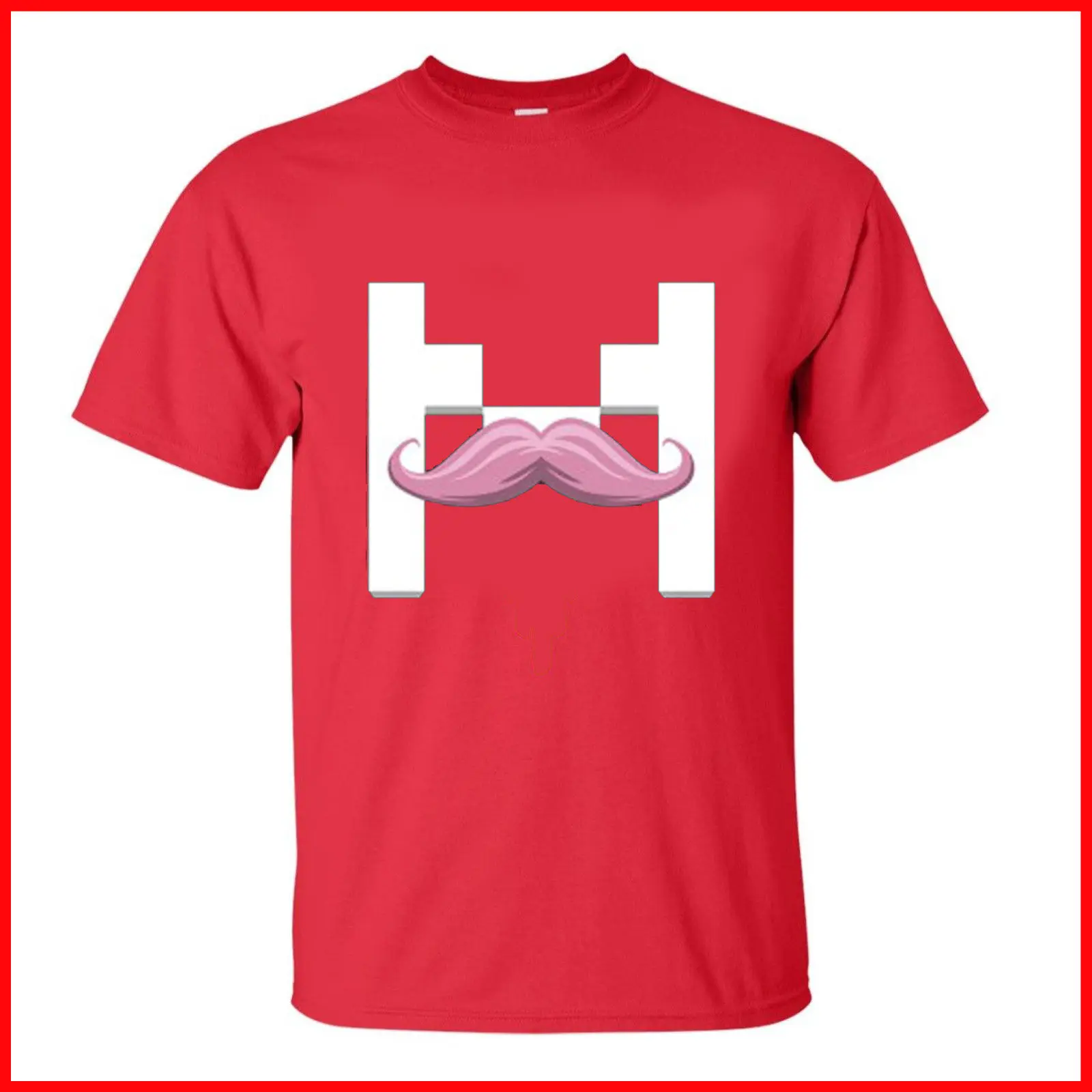 Gildan 2017 новая мода Markiplier Marfstache Логотип Мужская Красная Футболка размер S до 2XL |