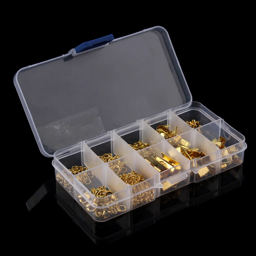 Phenovo Jewelry Making Starter Kit Set Earring Bracelet Necklace Findings  extender chain making crafts -Gold