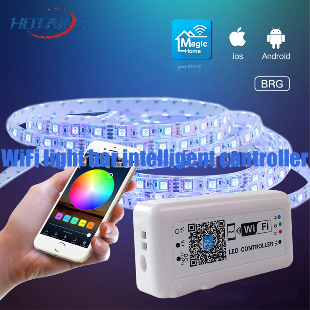 DC12V 24V 12a 4 канала мини светодиодный контроллер Wi Fi с музыкой Функция для RGB