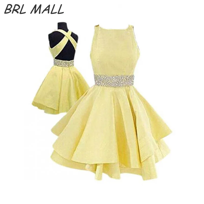 yellow grad dress