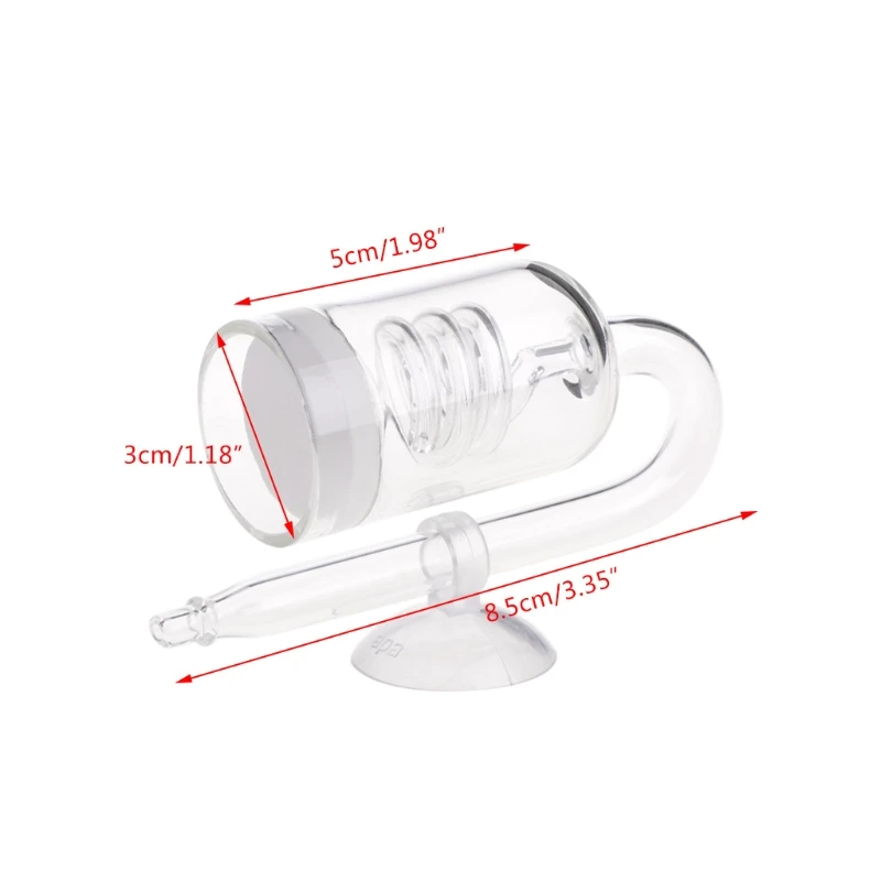 Аквариум CO2 диффузор обратный клапан U форма стеклянная трубка присоска для трубки