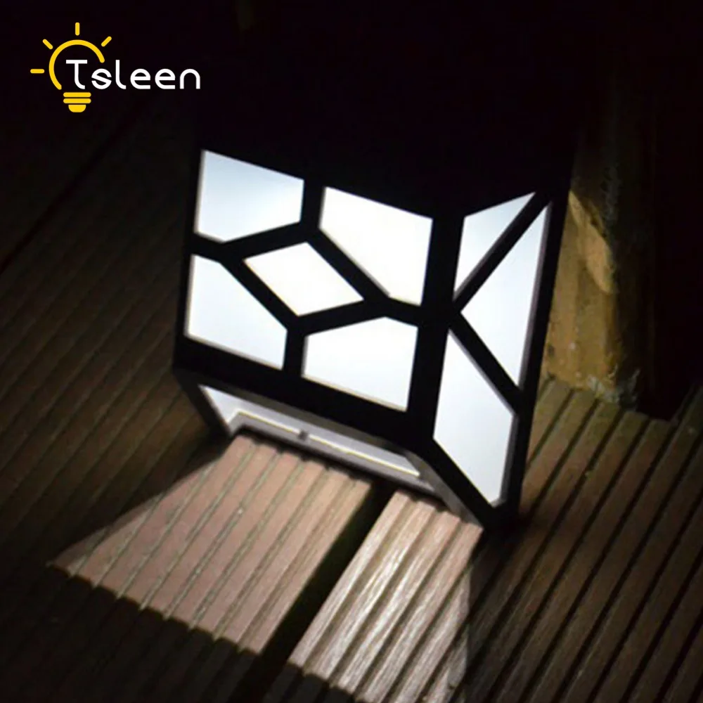 

2x Bright Solar LED lamp Solar Powered LED Wall Light Waterproof Wall Mount 2 LED Lantern Light garden led solar light outdoor