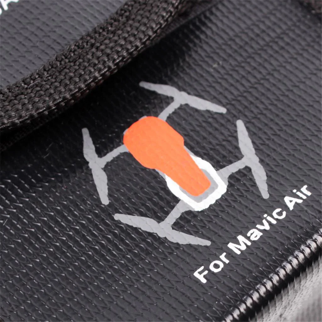  Sunnylife Holding 2Pc Drone Battery LiPo Safe Bag Protective Storage Bag Explosion-proof Bag Case for DJI MAVIC AIR