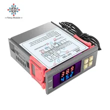 DST1020 AC 110-220V двойной дисплей цифровой контроль температуры Лер контроль термостат DS18B20 датчик Водонепроницаемый заменить STC-1000