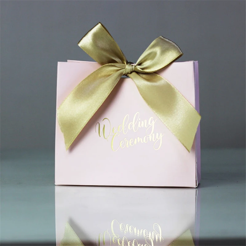 7 20pcs Bow-knot Candy Box for Wedding Decor Gift Packaging Paper Box Baptism Birth Baby Shower Birthday Gifts Bag Event Party Supplies
