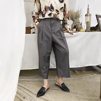 

Men Vintage Fashion Loose Casual Wide Leg Pant Male Fashion Show Japan Style Hip Hop Harem Trousers Straight Kimono Pant
