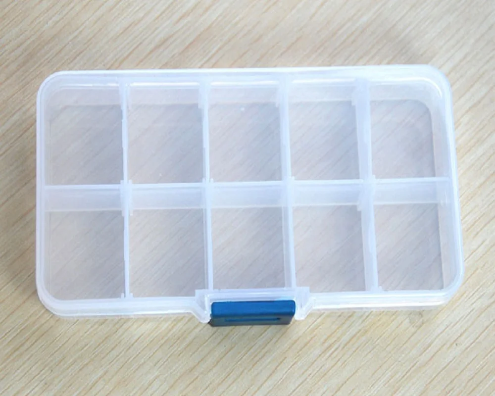 

DIVV Storage Case Box Holder Container Pills Jewelry Nail Art Tips 10 Grids Drop Shipping Happy Sale ap629