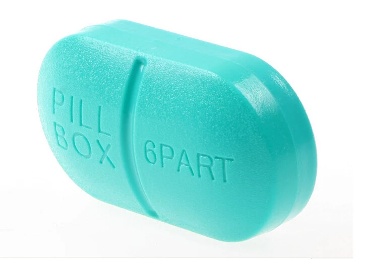 1 шт. милый мини 6 лотов портативный Caixa Organizadora медицинская коробка для таблеток лекарств Чехол Органайзер Пластиковый Чехол