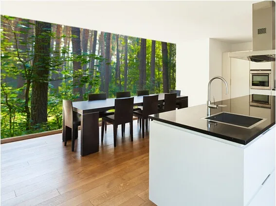 Пользовательские пейзаж обои, лес Восход, 3D фото росписи для гостиной спальни кухня фоне водонепроницаемый ПВХ обои
