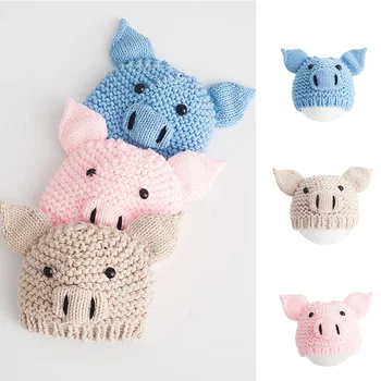 

Newborn Photography Props Accessories Baby Knitted Crochet Hat Baby Photo Shooting Cute Infant Cap Outfit