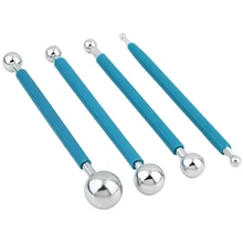 Высокое качество 4 шт./лот 8 головок Fondant(сахарная) инструмент для украшения кондитерских изделий Нержавеющая сталь головные шары для сладких изделий украшения торта украшения инструменты