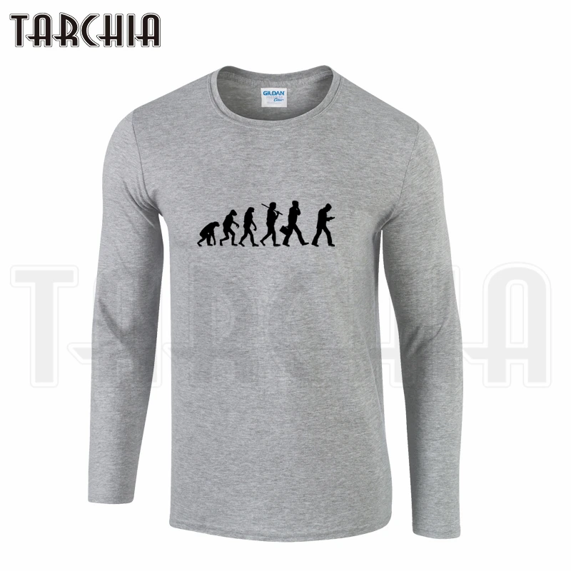 TARCHIA EUR Размеры Мужская футболка с длинным рукавом Футболка Homme модные Evolution вы