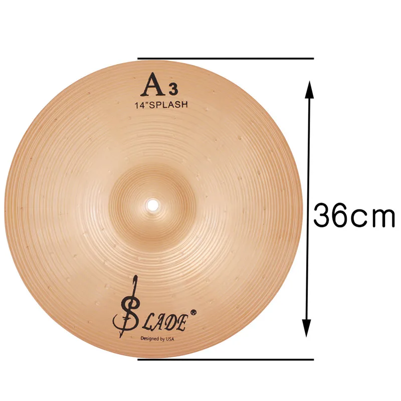 SLADE 8/10/12/14/16/18/20 дюймов медный сплав крушение тарелка барабанная установка прочный тарелка для детали ударного инструмента и аксессуары - Цвет: 14inch