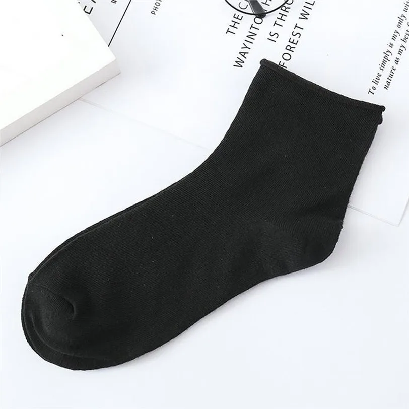 fashion solid funny socks women pure happy socks cotton women's short socks casual meia dropshipping 30SP20 (2)