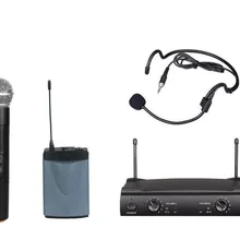 Bolymic UHF 2 канала Беспроводной беспроводной ручной головной микрофон microfono