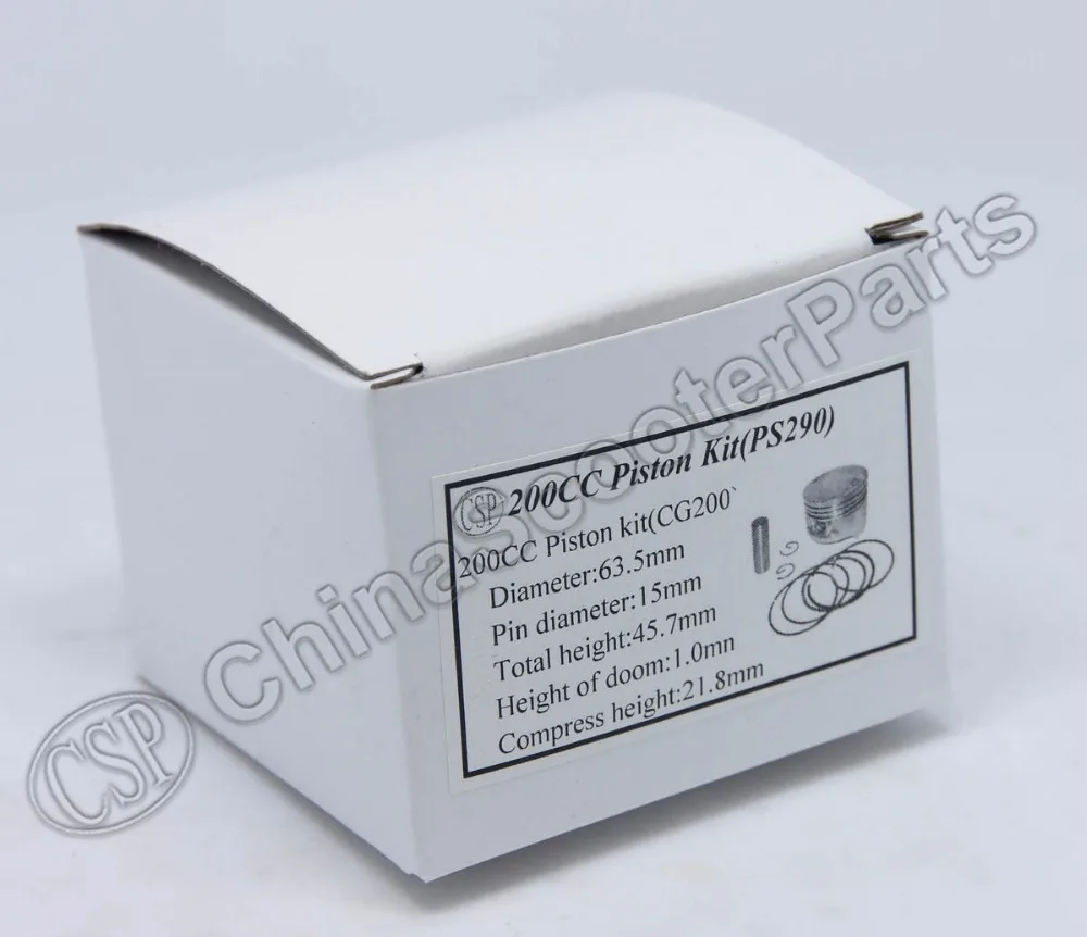 63.5MM 15MM Piston Kit Ring Gasket For Honda CG200 200CC air cooled Shineray ZongShen Lifan Taotao ATV Quad Kaya Xmotos Pit bike