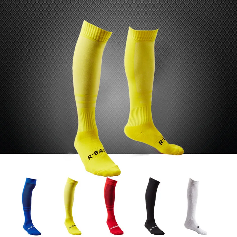 Adults Professional Men Soccer Socks Stocking Sporting Socks Cotton Knee Football Breathable Absorbent Running