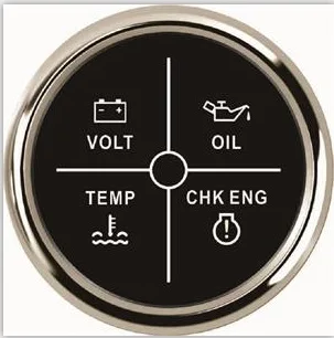 ELING " 4 Светодиодный индикатор тревоги 9~ 32 в вольт/Температура масла/воды/проверка двигателя 4 Светодиодный индикатор сигнала тревоги датчик подходит для автомобиля лодки с подсветкой - Цвет: BS