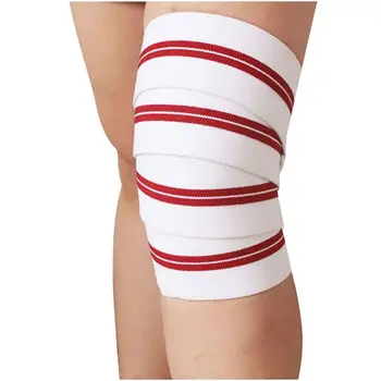 

Weightlifting Elastic Knee Pads Bandage Knee Leg Training Support Wraps Straps