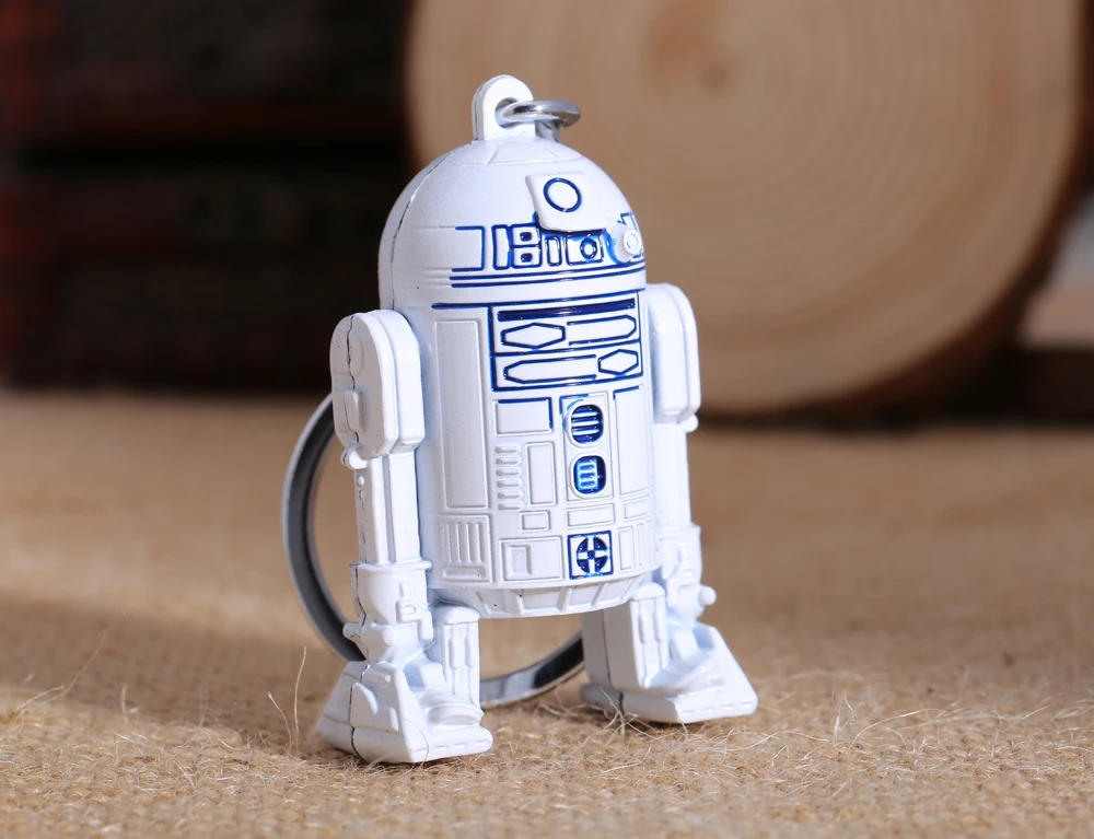 Брелок Mengtuyi с 3d роботом R2D2 Ювелирное Украшение кулоном в виде Звездных