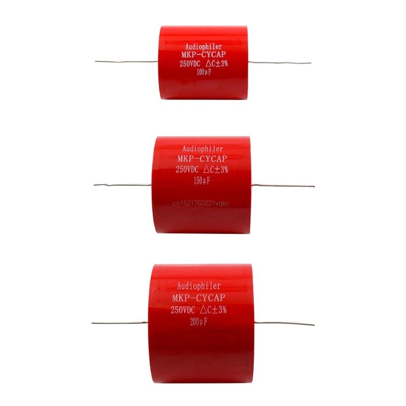 

1PC Audiophiler Axial MKP Audio Grade Capacitor 100-200UF 250VDC For HIFI DIY Frequency Capacitance Guitar Amplifier