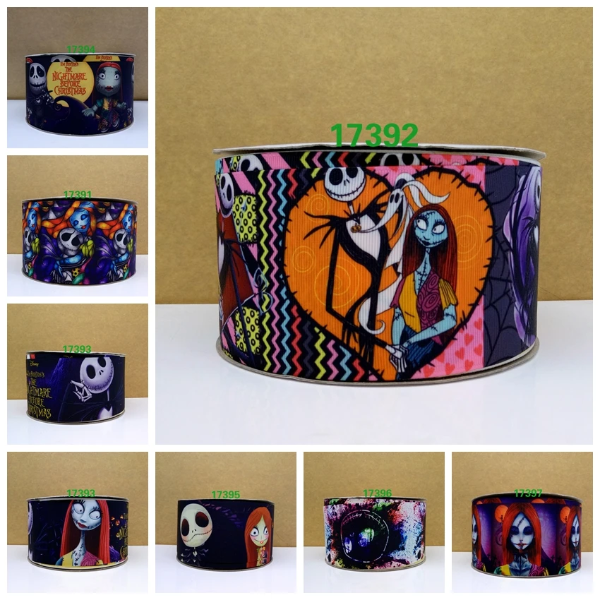 

Free shipping 50 yard cartoon printed grosgrain ribbon 17392