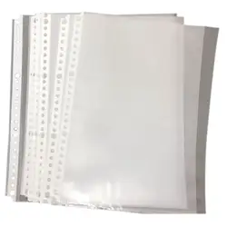 Упаковка из 200 A5 Прозрачный Перфорированные карманы-Пластик поли папки