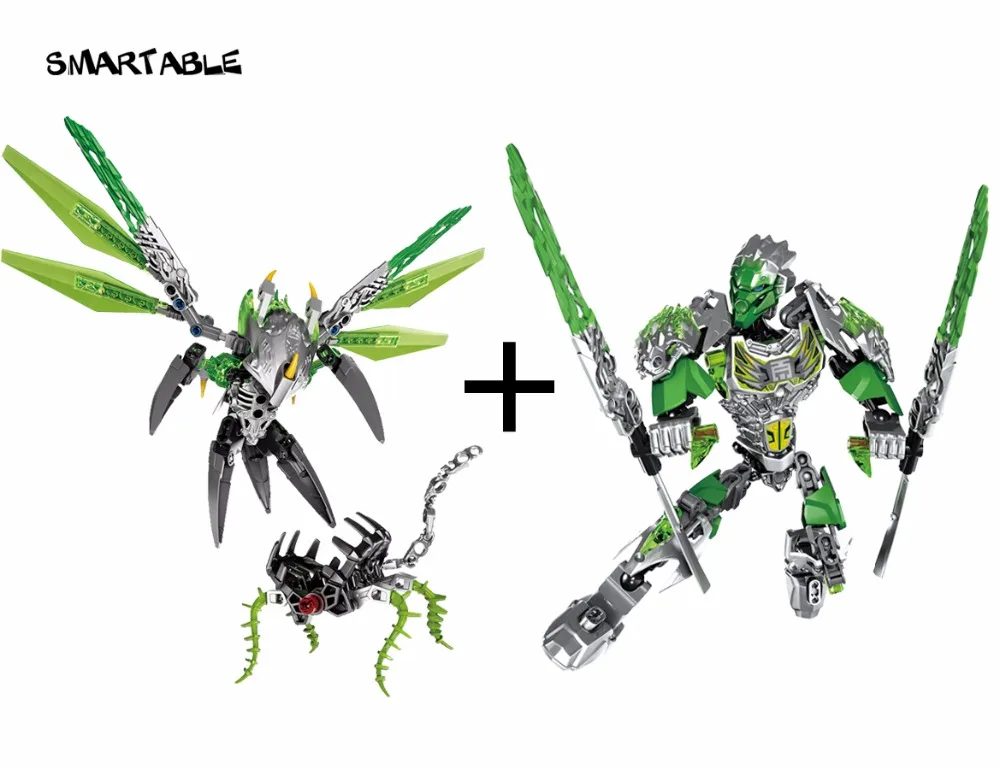 Smartable BIONICLE Uxar существо джунглей + Lewa Jungle Keepter строительные элементы для мальчиков