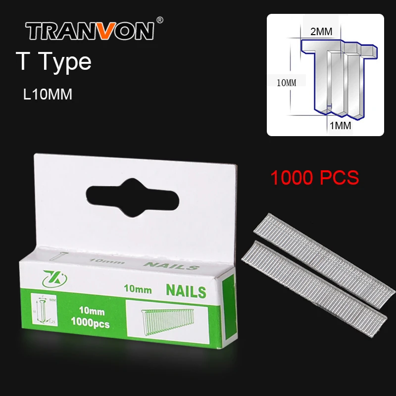 TRANVON тяжелых Staples T U ногти 1000 шт./кор. пистолет мебель для основных Деревообработка