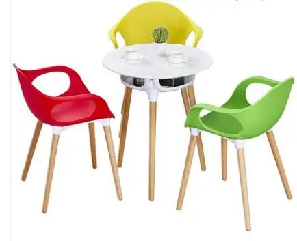 

Modern leisure and simple home circular negotiation table and chair combination cafe tea shop small round table .3