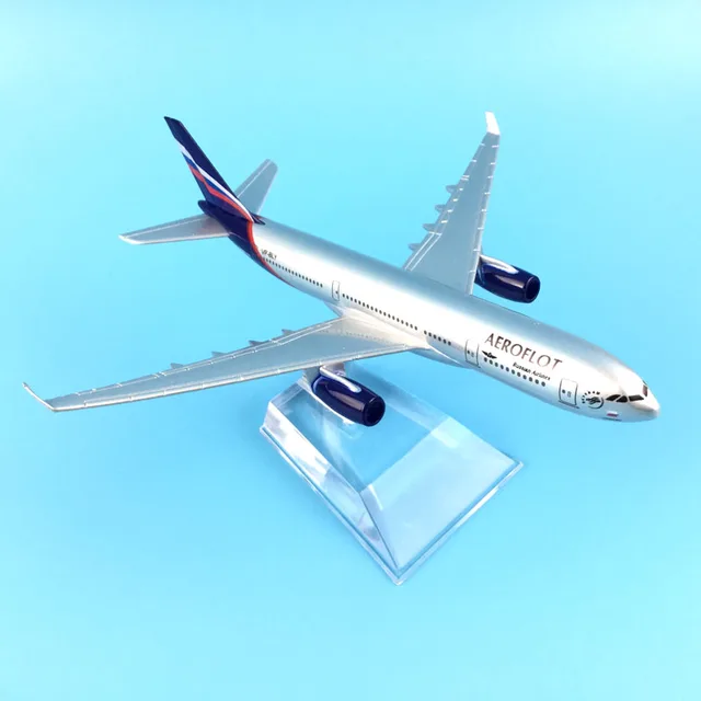 AIR PASSENGER PLANE AEROFLOT 16CM A330 AIRCRAFT MODEL MODEL PLANE SIMULATION 16CM ALLOY CHRISTMAS TOYS GIFTS CHILDREN 5