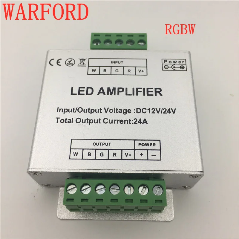 

LED RGBW Amplifier DC12-24V 24A 4 Channel Output/RGB DC5-24V 24A 3 Channel RGBW/RGB LED Strip Power Repeater Console Controller