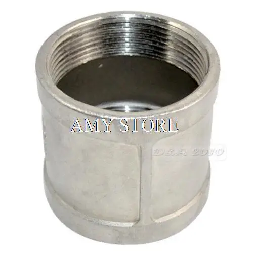 

2" Female x 2" Female Couple Stainless Steel 304 Threaded Pipe Fitting BSP